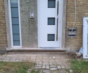 aluminium voordeur + raam